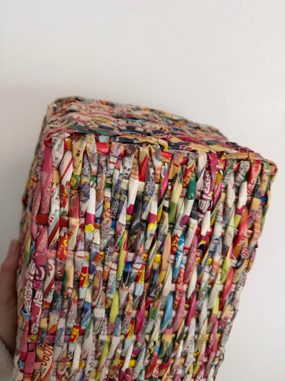 Handwoven Paper Basket Storage Organization Desk Recycled Eco Friendly Medium - Picture 11 of 12